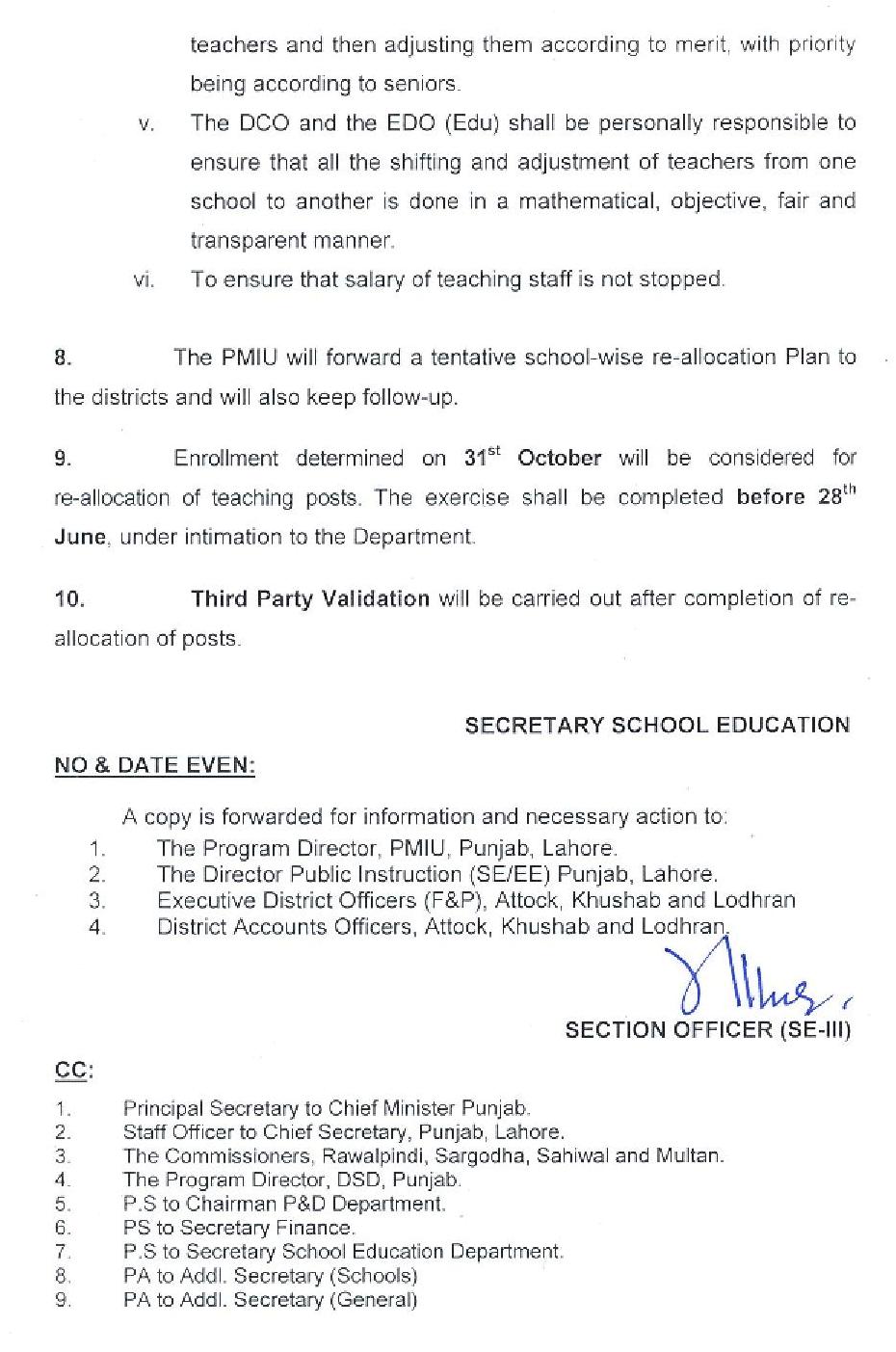 RE ALLOCATION OF TEACHING POSTS AND TEACHERS TIME TABLE PERIODS-3