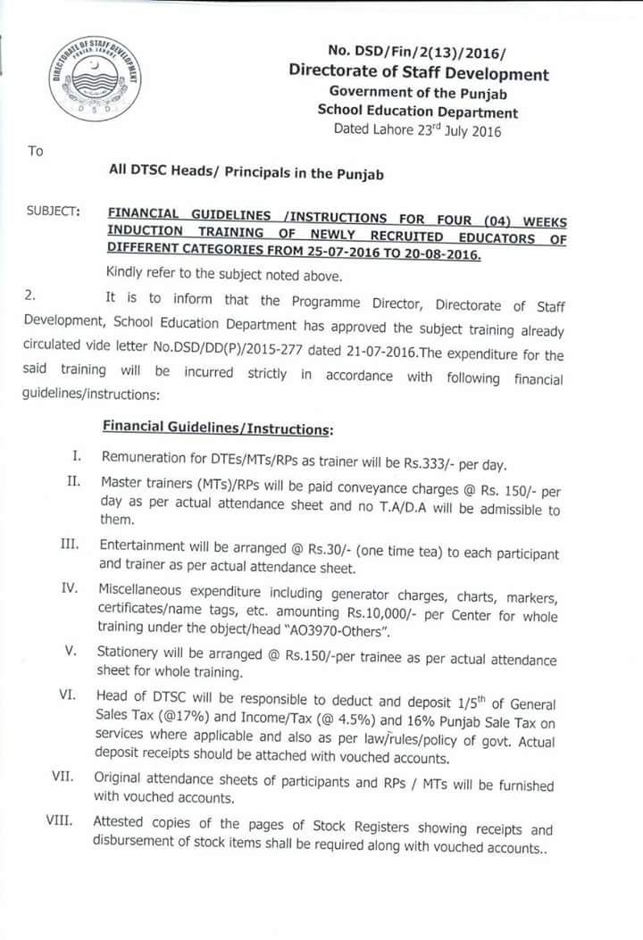 DSD pay lowest remuneration in history to master trainers's MT